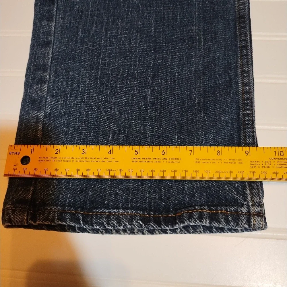 Levis Relaxed Fit Dark‎ Wash Jeans 39x28 (Tag 38x32) Straight Leg Western Cowboy
